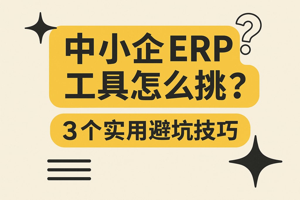 中小企 ERP 工具怎么挑？3 个实用避坑技巧